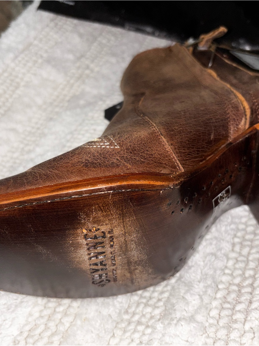 Shyanne Brown Leather Ankle Boots with Cream Embroidery Boot Barn - Picture 4 of 10